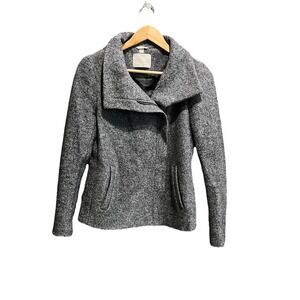 Soia & Kyo Gray Wool Blend Zip Women's Blazer Lined Jacket Size S/P